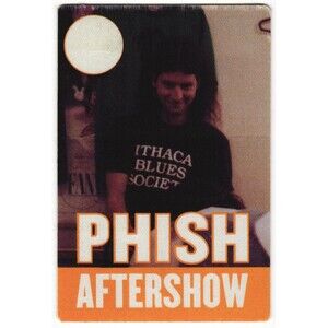 Vintage 1999 2000 Phish Backstage Pass Aftershow Ithaca Blues Society